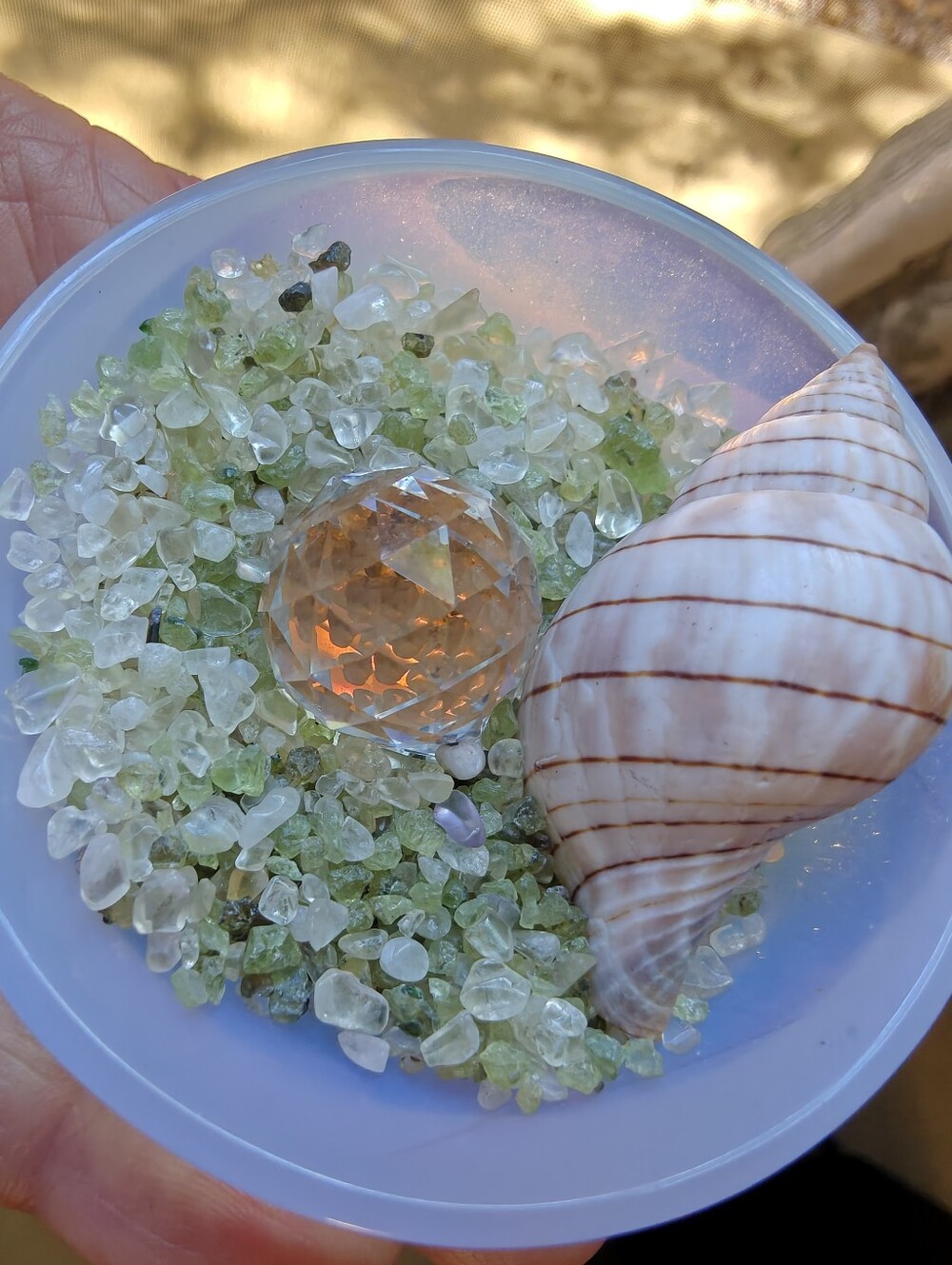 Crystal Sphere In Chips
